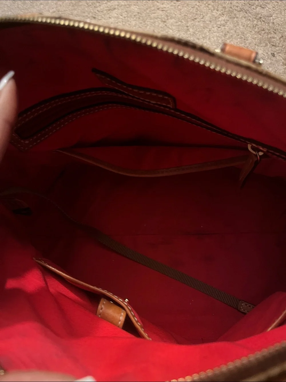 Dooney & Bourke Brown Croc-Embossed Leather Tote